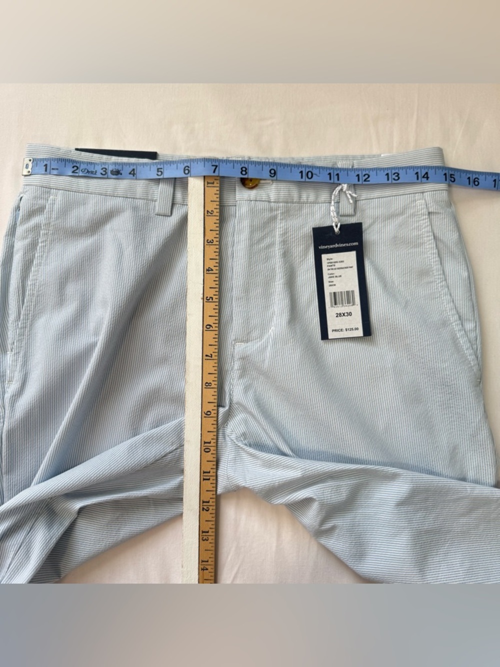 Vineyard Vines Light Blue Pinstripe Men’s Dress Pants - Picture 9 of 9